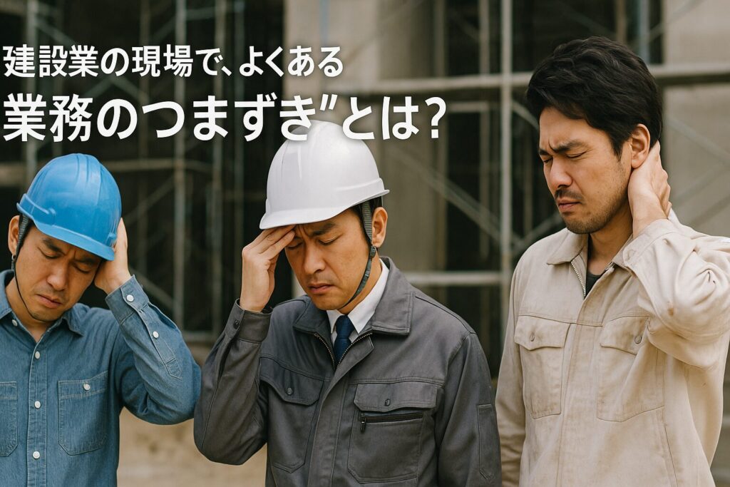 建設業の現場で、よくあるギィおうむのつまずきとは?
