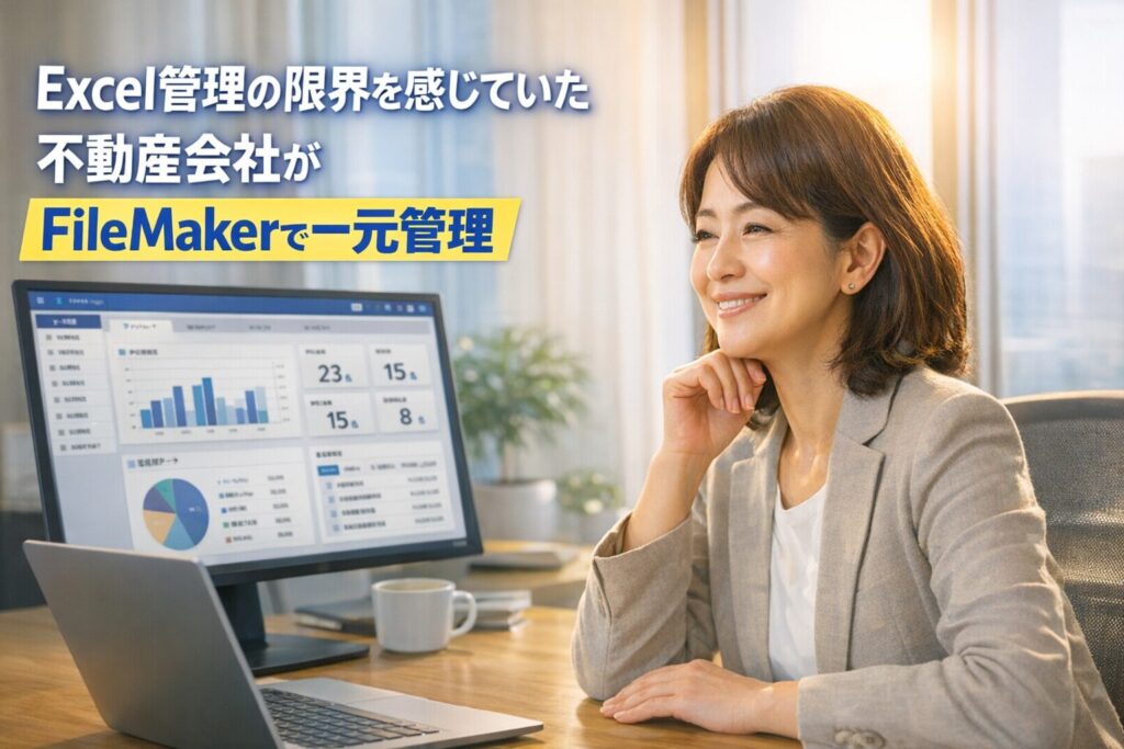 Excel管理の限界を感じていた不動産会社が、FileMaker（ファイルメーカー）で物件・顧客・進捗を一元化した話（売買仲介・従業員6名）